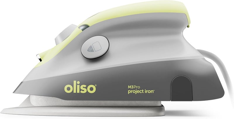 Oliso M3Pro Project Steam Iron with Solemate – 1000W Ceramic Soleplate Iron and LED Light for Sewing, Quilting, Crafting, and Travel – Pistachio - Image 1